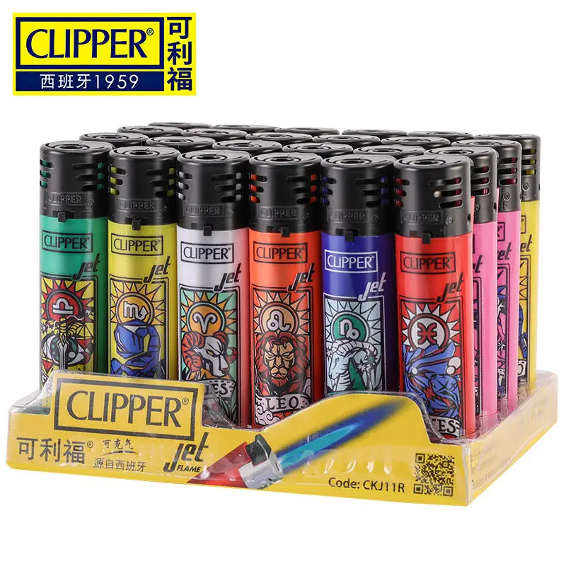 Clipper Lighter Windproof Jet Pink Flame Lighter Butane Gas Lighter Electronic Lighter 2024 New Style Lighter Smoking Gadgets 5