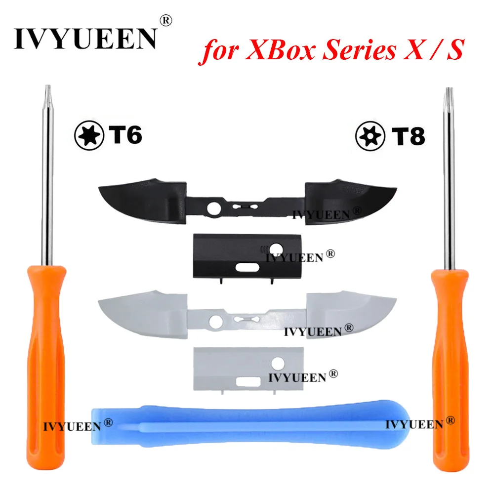 IVYUEEN 2 Sets RB LB Bumpers Buttons for Microsoft XBox Series X S Controller Trigger Button Middle Holder with Screwdriver Tool