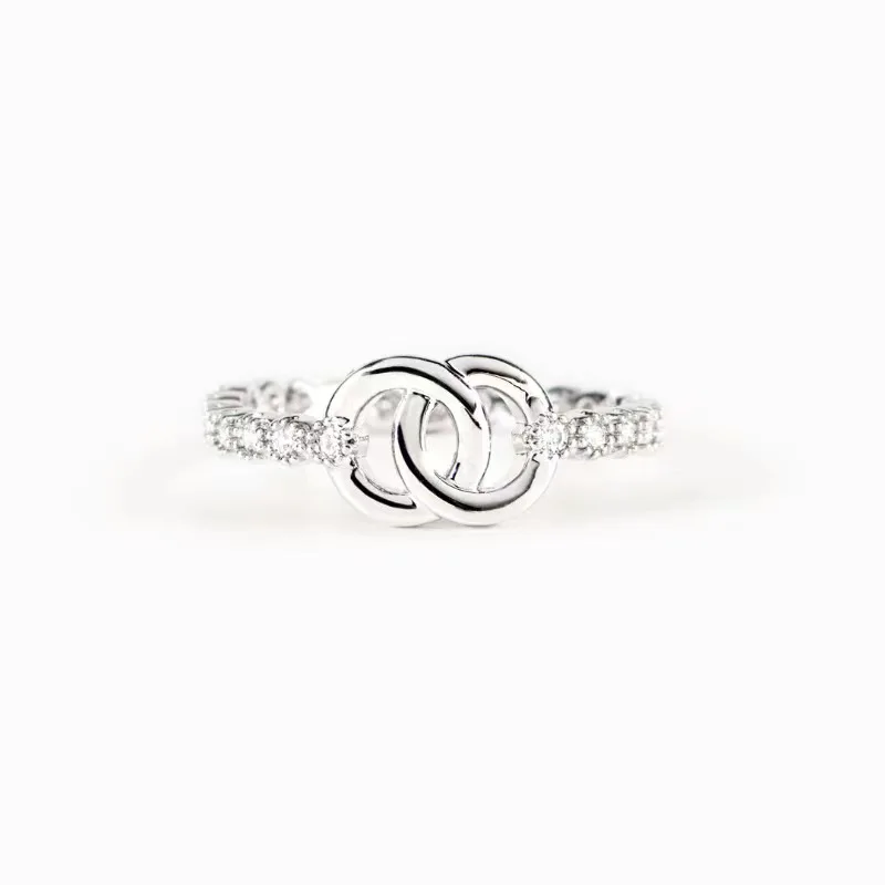 

Women Double Ring Personalized Hollow Circular Index Finger Ring YLQ10355