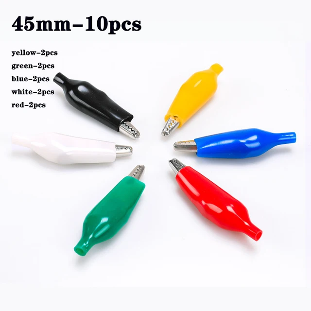 20 Morsetti A Coccodrillo Elettrici 45mm - Con Isolamento PVC, Per Test E Circuiti - Foto 9