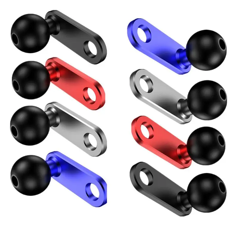 

L Shape Aluminum Alloy Base Holder Rubber Ball for Head Rearview Mirror for Motorcycle Electric Vehicles Cellphone