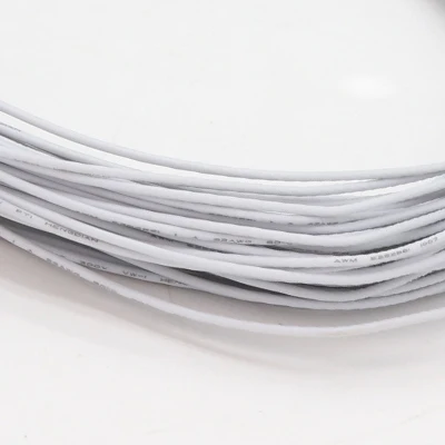 2/5M UL1007 PVC Tinned Copper Single Core Wire Cable Line 14/16/18/20/22/24/26 AWG Black/White/Red/Yellow/Green/Blue/Orange White