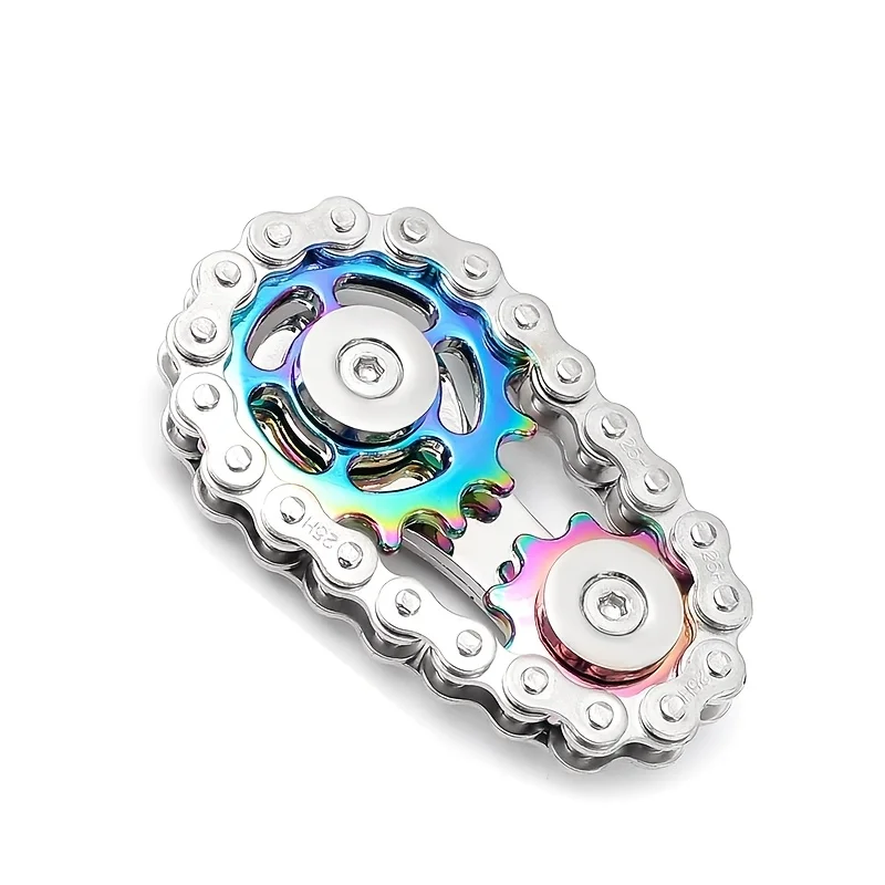 Finger Top Gear gyro Toy Adult stress relief tabletop toy creative fingertip gear chain anxiety relief finger gyro toy
