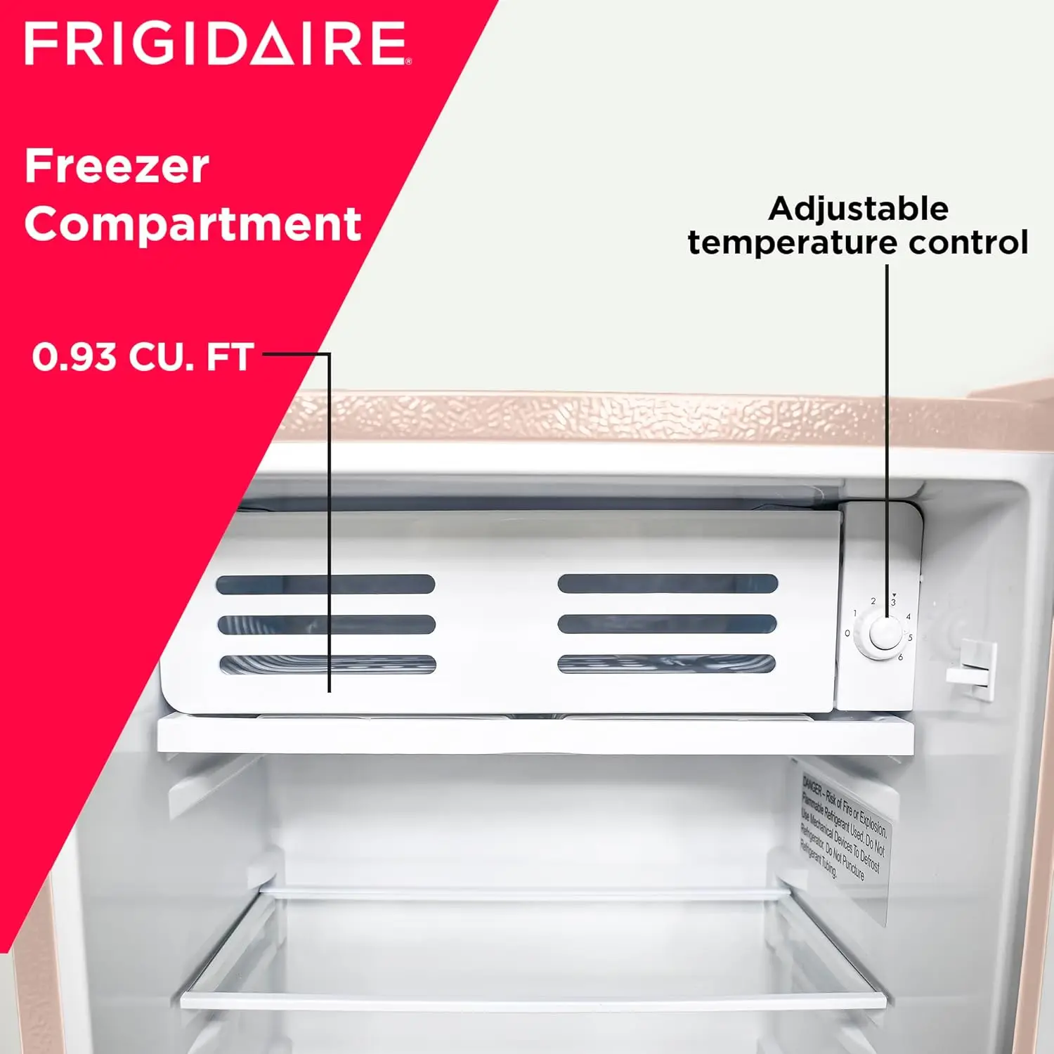 Retro Compact Fridge with Chiller, 3.2 cu ft Countertop Fridge with Built-In Bottle Opener, Compact Refrigerator for Office, Bed