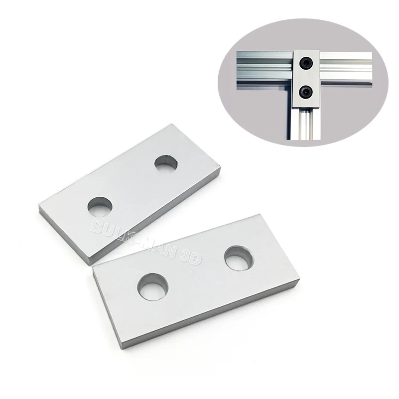 

2 Hole Joining Strip Plate for CNC Router 3D Printer V-Slot 20mm Aluminum Extrusion Profiles