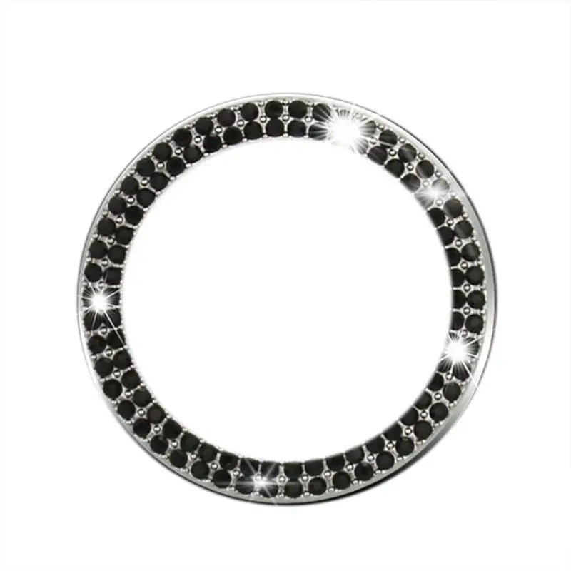 

Автомобильные украшения, кольца для пусковой кнопки, Блестящие кристаллы, детали для пусковой кнопки двигателя автомобиля, защитные кольца, наклейки для