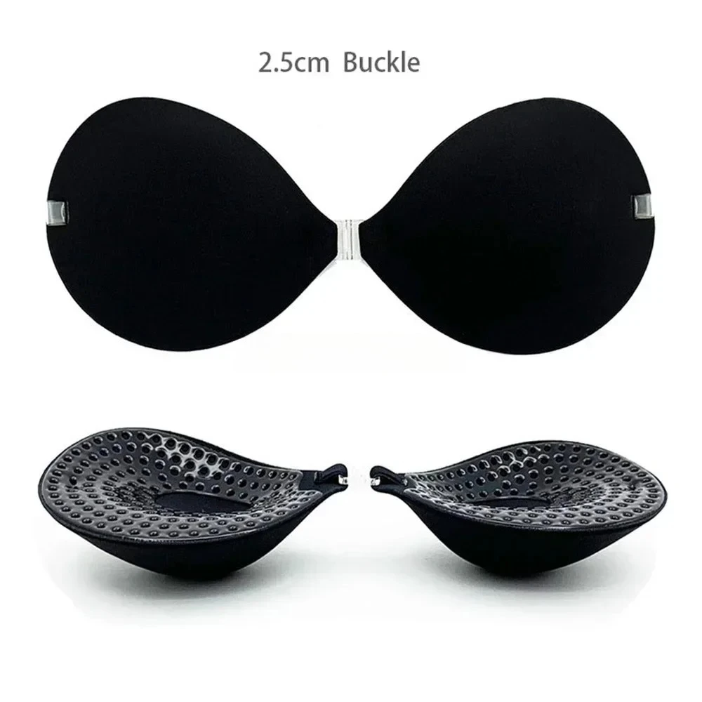 6cm Lift Silicone Adhesive Bra - Waterproof Invisible Push Up for Wedding & Backless Dresses, Natural Curve for Small Chest
