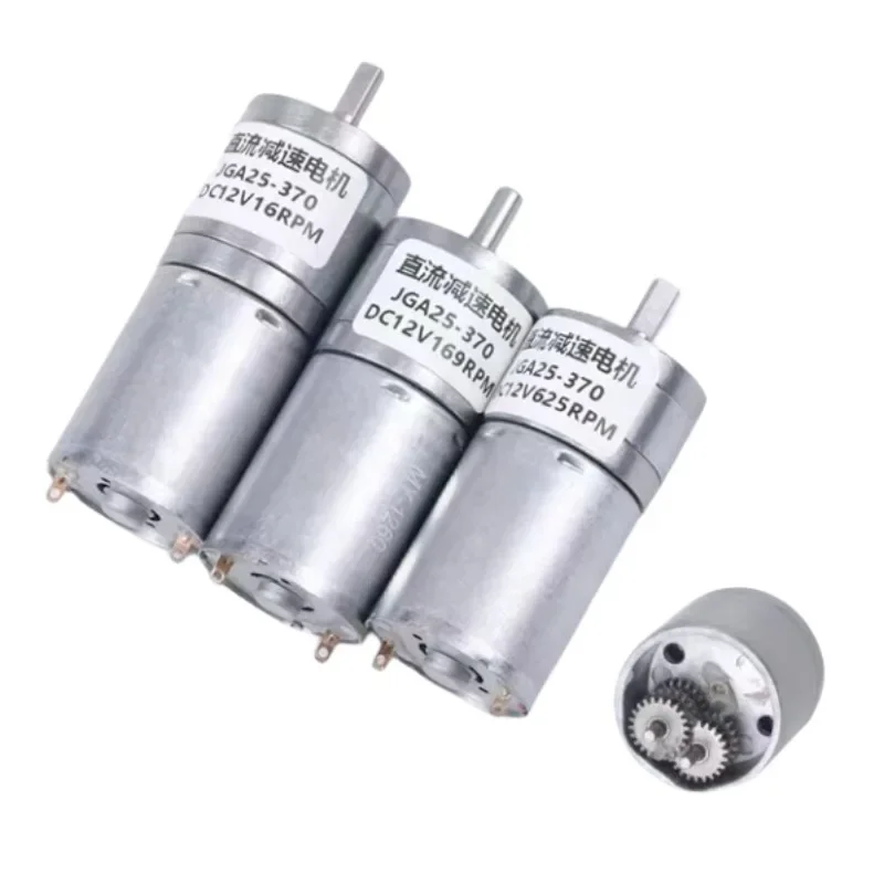 NO LOGO WJN-Motor, 1PC JGA25-370 Getriebemotor DC Motor 6V 12V Elektro-Getriebemotor mit hohem Drehmoment