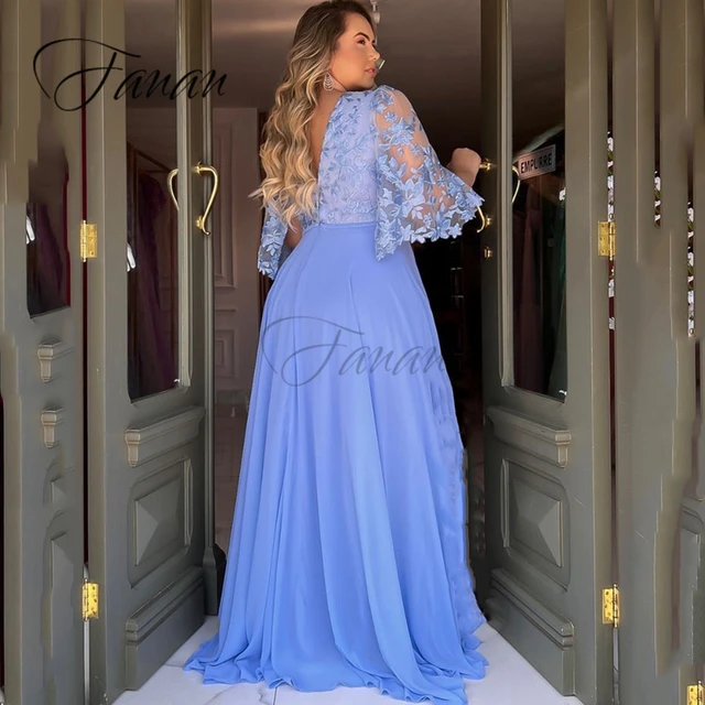 Vestidos personalizados para mãe da noiva, tamanho grande, decote