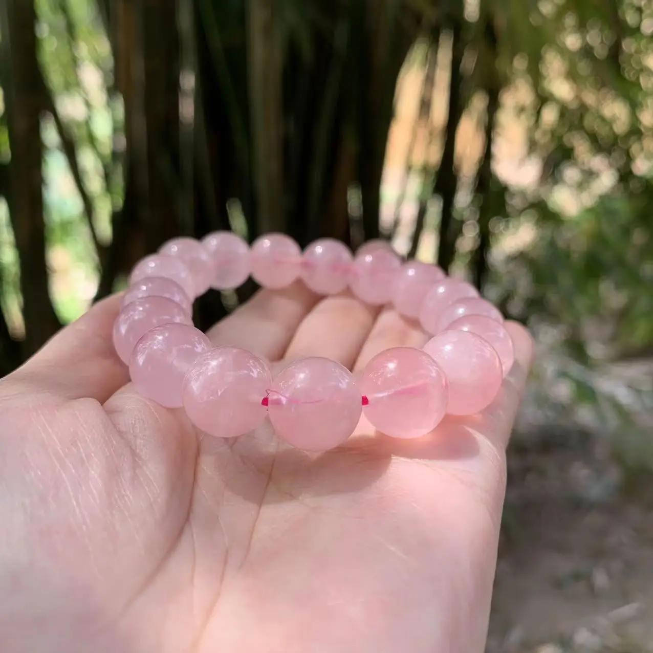 Natural Rose Quartz Bead Bracelet(4-12mm) - Rose Quartz Store