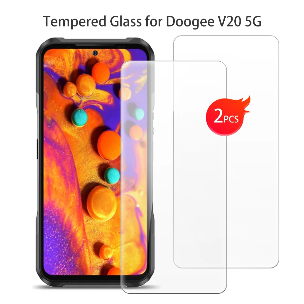 

Закаленное защитное стекло Для Doogee V20, двойная фотография, 6,43 дюйма, защита экрана смартфона, защитная пленка