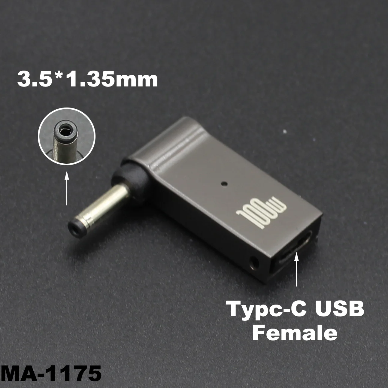 100W USB-C to DC Power Adapter Converter for Universal Laptop Charging