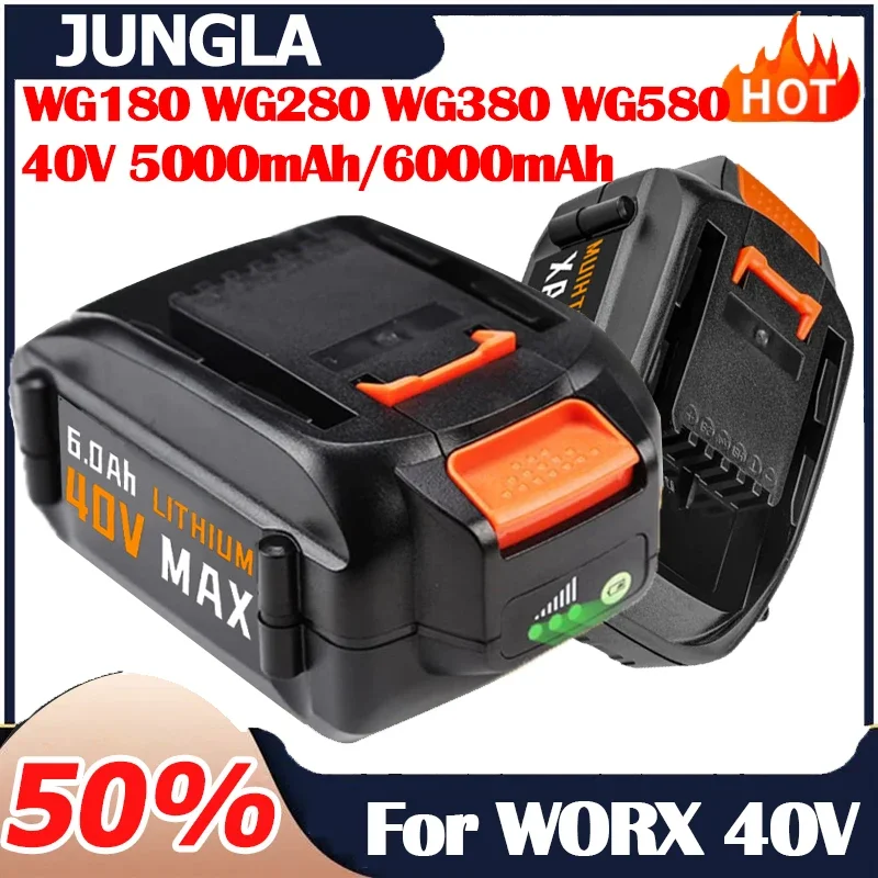 For-Worx-40V-WA3580-Lithium-Battery-Worx-40V-6000mAh-Battery-WG180 ...