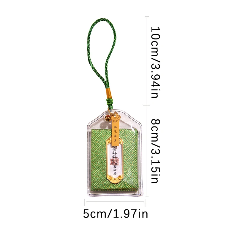 Buddhism Exorcism Health Bring Good Luck Money Amulet Bag With PVC Cover Protective Talisman Safety Pendant Feng Shui Gift