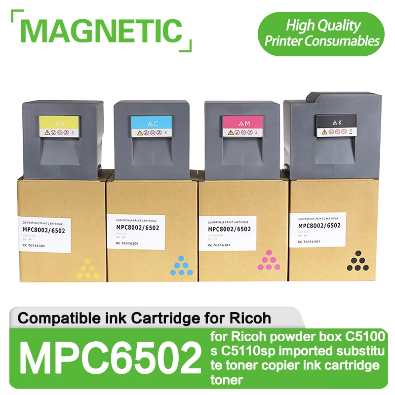 

Compatible for Ricoh Ricoh MP C6502 C8002 powder box C5100s C5110sp imported substitute toner copier ink cartridge toner