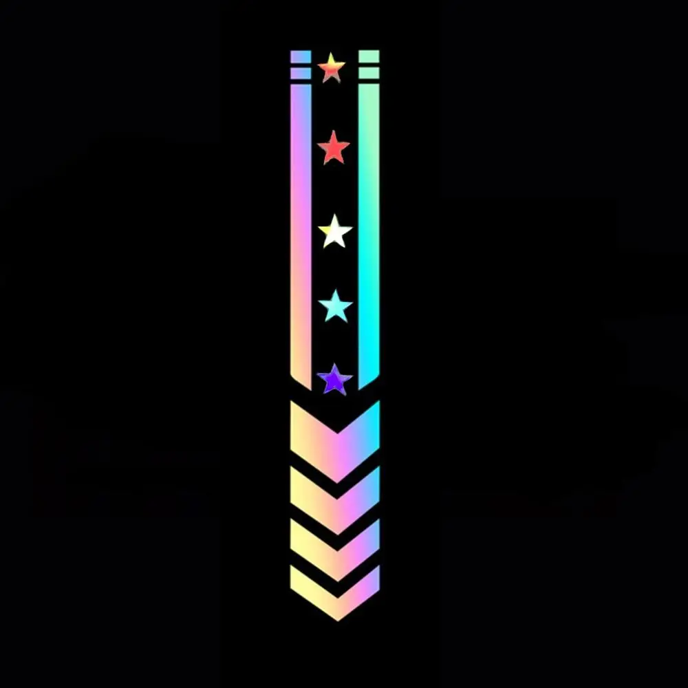 New Waterproof Refit Accessory Decoration Star Arrow Stripes Fender Decals Car Motorbike Scooter Motorcycle Reflective Stickers