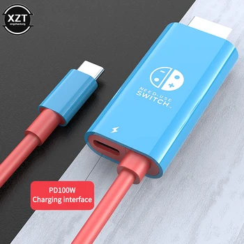 스위치 닌텐도 USB C타입 to 4K HDMI 호환 변환 어댑터 케이블, TV 모바일 컴퓨터 프로젝션 컨버터용