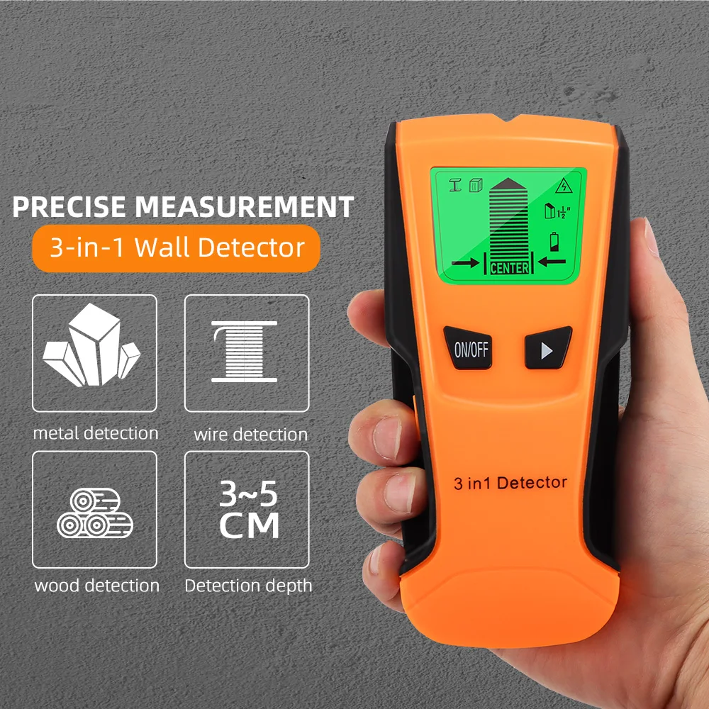 TH210 Metal Wood Studs AC Voltage Live Wire Detect Wall Scanner