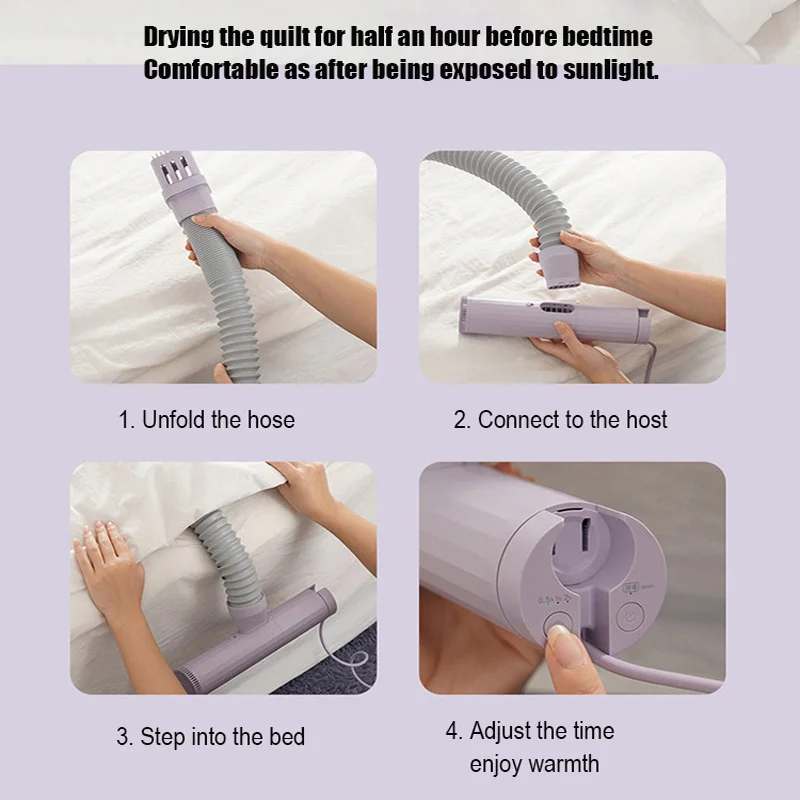 3in1 Multifunctional Quilt Shoes Clothes Dryer Folding Timed Portable Travel Clothes Drying Machine For Travel Dorm Humidity