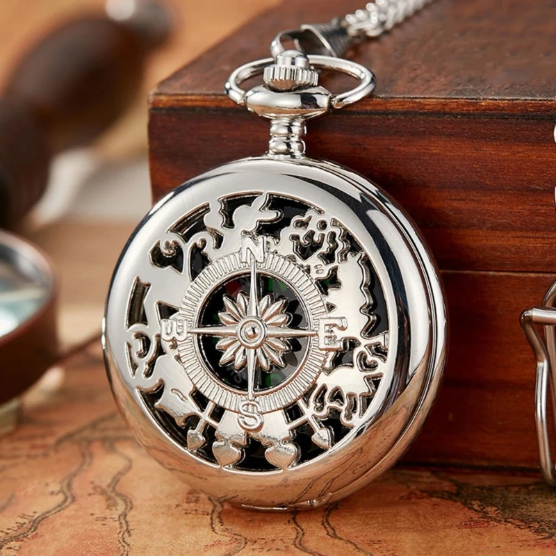 Vintage Bronze Flip Compass Pocket Watch Design Outdoor Hiking Navigation Kid Gift Retro Metal Portable Compass Survival Tools waterproof compass mini compass navigation compass portable compass survival compass