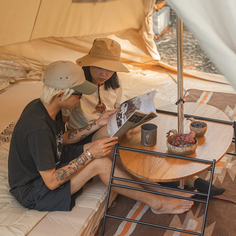 

New Camping Table Outdoor Foldable Oval Table Portable Camping Picnic Self-driving Car Table Fishing