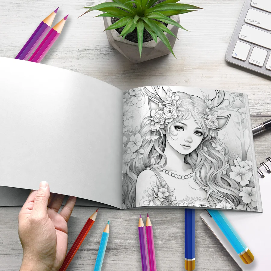 Libro Illustrato per Adulti: Esplora il Mondo Magico delle Fate della Foresta e delle Bellissime Pixie con Disegni Colorati Terapeutici - immagine 4