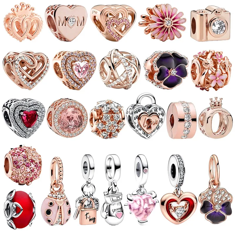 

925 Sterling Silver Charm Ukrainian Flag Pendant Dangle Bead charms fit Original Pandora Bracelet For Women DIY Jewelry Trinket