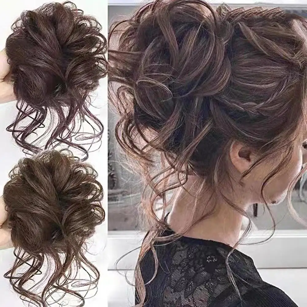 

Женский шиньон из искусственных волос, черный и коричневый цвет
