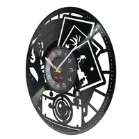 Photography Vinyl Record Wall Clock Home Decor Shutter Lens Film Camera Digital Retro Photo Shoot Art Photographer Wall Clock 2