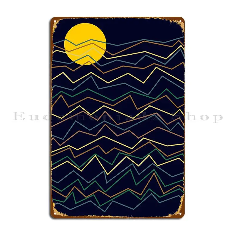 

Sunset Sea Metal Sign Club Vintage Party Club Designs Club Tin Sign Poster