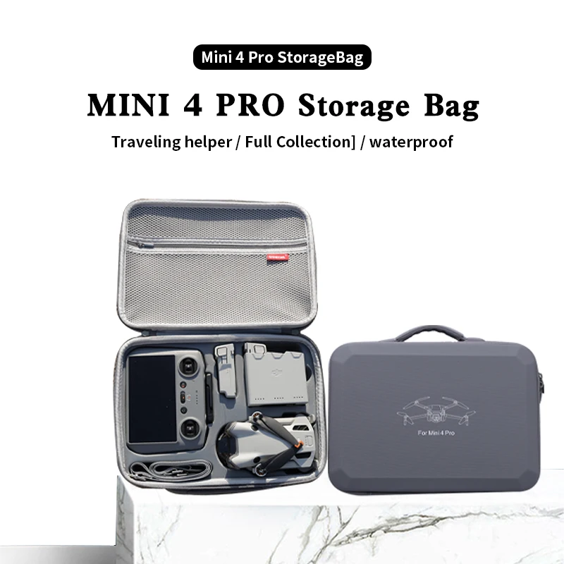 For DJI Mini 4 PRO Drone Body Remote Control Accessories Shock Resistant Storage Box Shoulder Bag Handbag