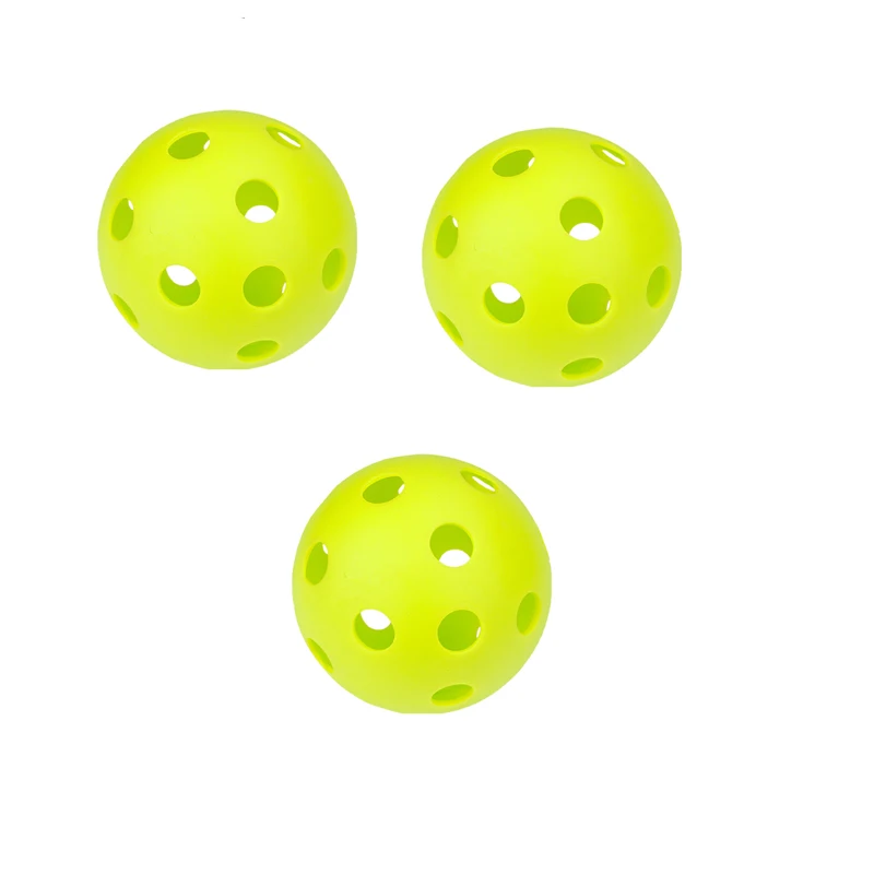 Durable Indoor Pickleball Balls - Set of 3, 6, or 12 - Ideal for Training, Competition, and Practice