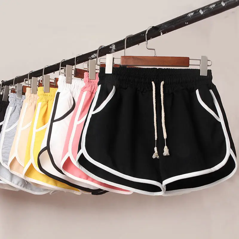 Womens Shorts Home Short Pants for Women To Wear with Belt Sports Running Sport Gym Elastic Waist Fitness Wide Clothing Casual