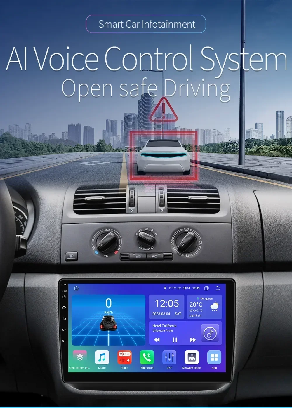 10,1 "Algpo 2Din Android13 Auto Radio Für Skoda Fabia 2 2007-2014 GPS RDS DSP 4G BT Android Auto CarPlay Intelligente System – Detail 2