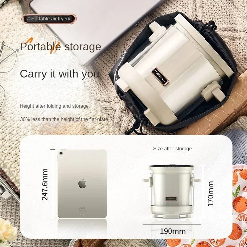 Air Fryer Mini Small Capacity Visualization Transparent Glass Small Single Dormitory Free of Shipping for One Person