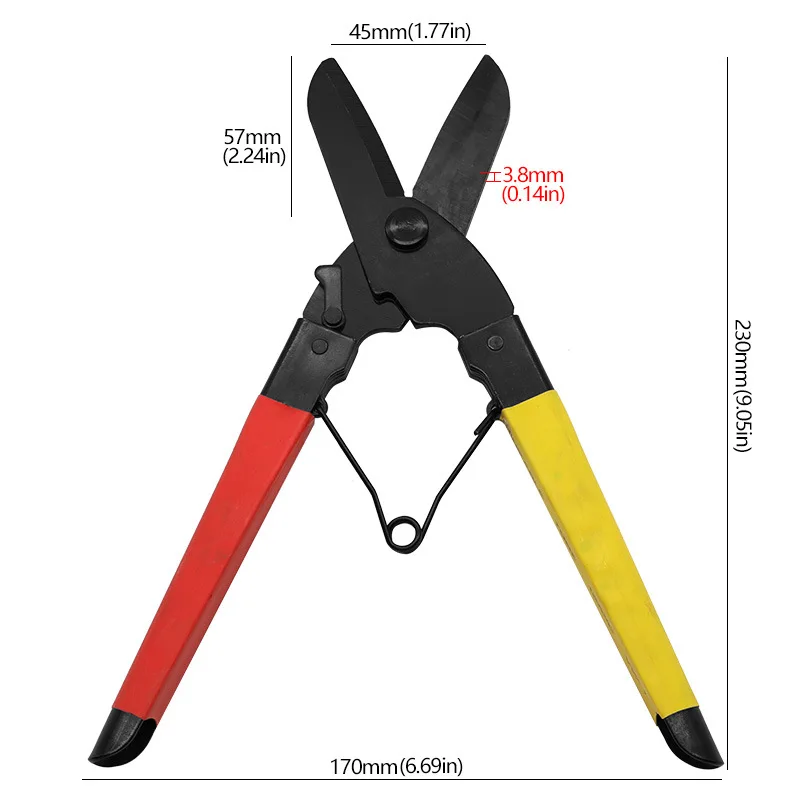 1Piece Powerful Shears For Cut Cable Strip Wire Iron Net Leather Industrial Cutting High-carbon Steel Hand Tool 5