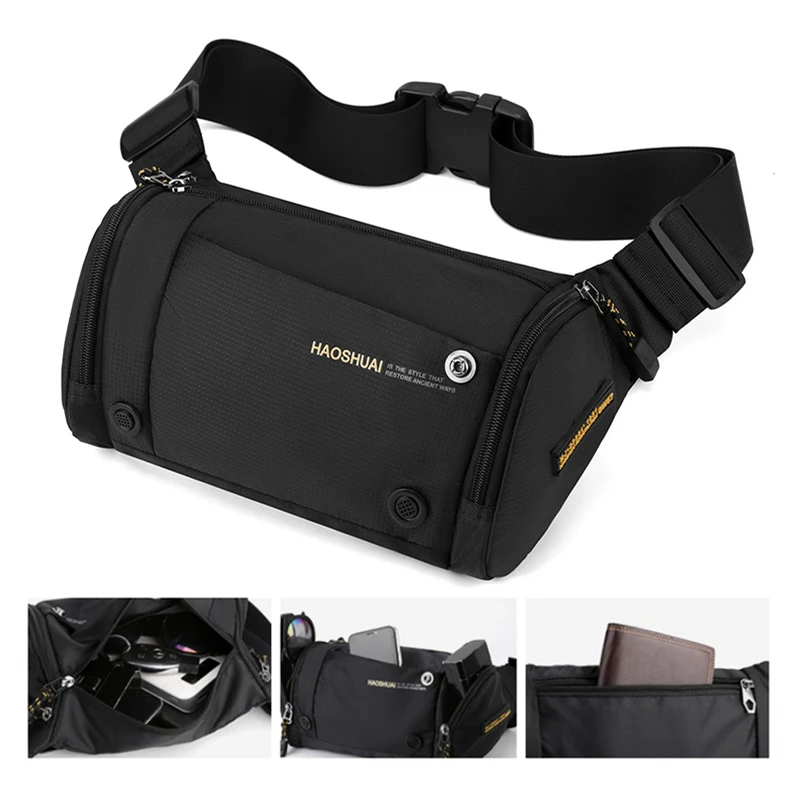 

Многофункциональная поясная сумка для мужчин, модная повседневная нагрудная Сумочка через плечо с защитой от кражи