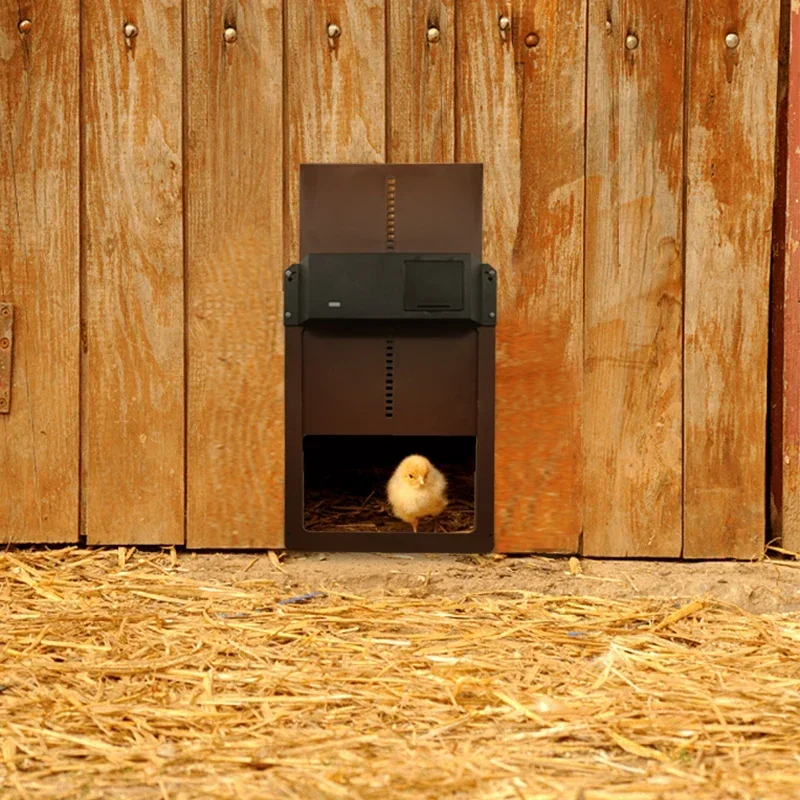 Automatic Chicken Coop Door Opener Battery Powered Light Sense Control Waterproof Pet Flap Accessories Upgrade ABS House Gate