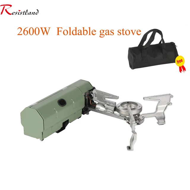 2600W Portable Folding Stove Camping Gas Stove  Outdoor Hiking BBQ Travel Cooking Grill Cooker Cassette Gas Burner 1