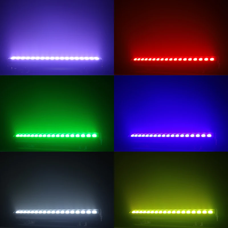 RGBWA+UV DX512 18X15W led facade linear wall washer light strip with remote control IP65 waterproof outdoor building lighting