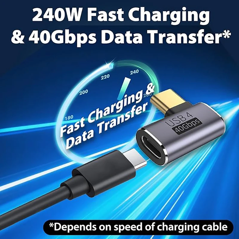 Ultra-Fast 4K USB-C Adapter with 100W Charging & 40Gbps Data Transfer
