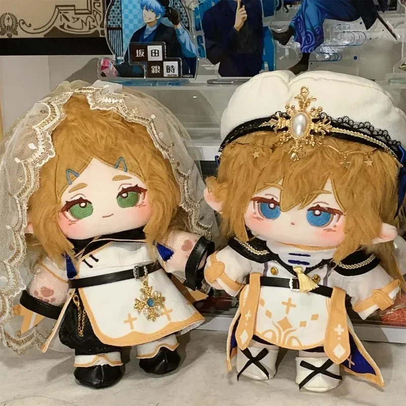 

New Handmade 6pc/set 20cm No Attribute Doll Clothes Plush Dolls Outfit Vintage Sacred Prayer Set Cloak Cos Gift