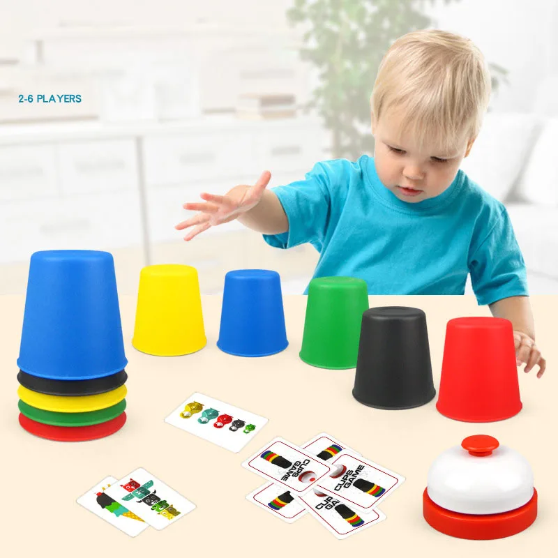 Funny Parent Child Toys Speed Challenge Family Sports Stacking Cups Training Card Games Plastic Outdoor Indoor Interactive Game 2
