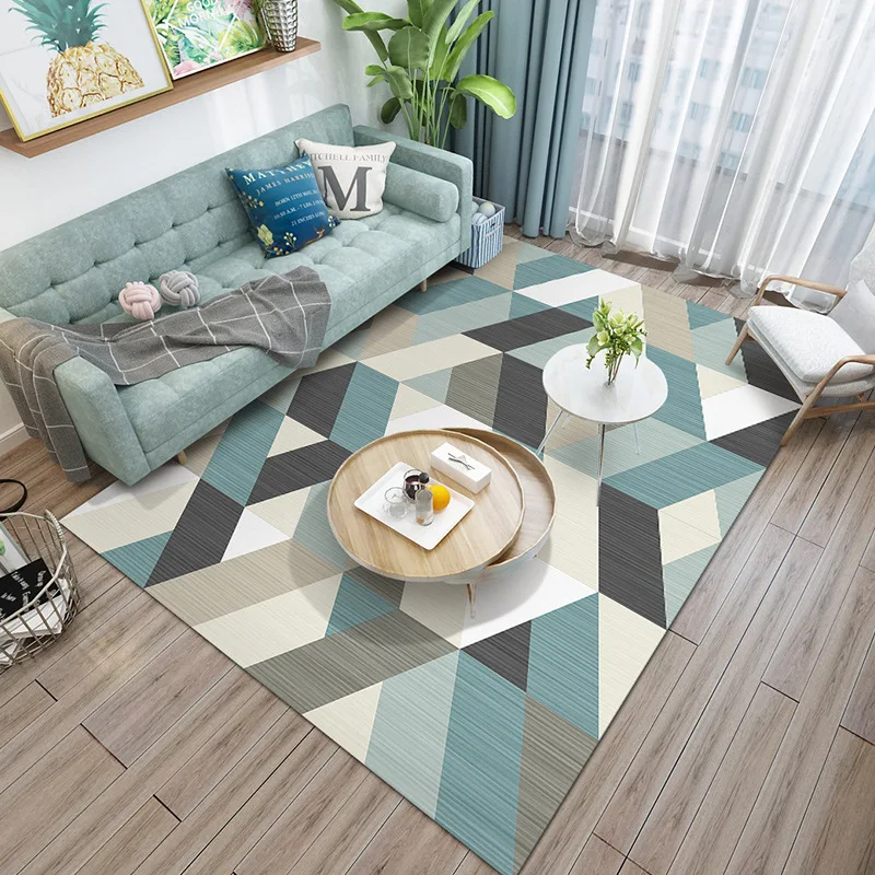 

Modern Nordic Luxury Floor Mats Door Hall Carpets Bedroom Home Decoration Living Room Rugs Non-slip Lounge Rug Room Carpet Large