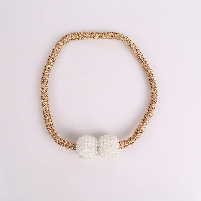 Pearl Curtain Tieback Strap 4