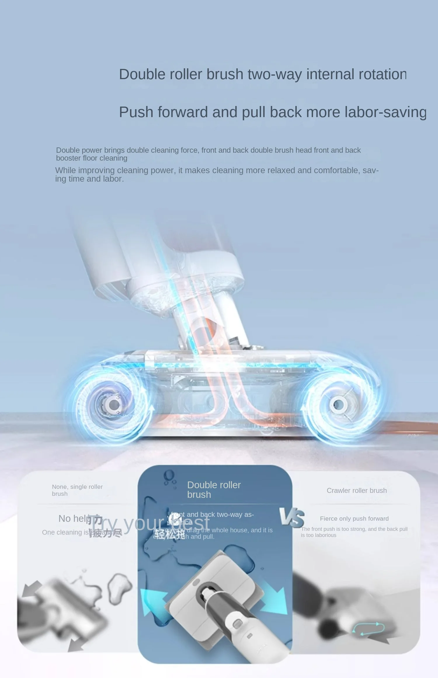 Haier Z9 WU1 dual power washing machine suction mop washing one intelligent household appliance automatic mop cleaner 5