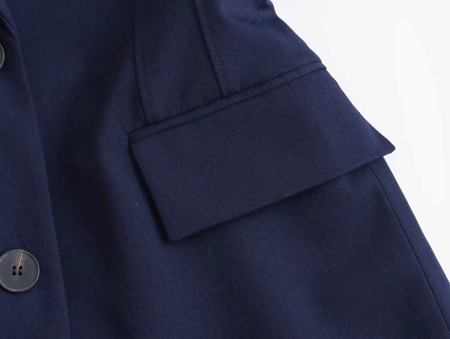 2023 herbst Frauen 2 Stück Set Büro Dame Revers Langarm Blazer + Hohe Taille Versteckte Schnalle Zipper Hosen femininos – Detail 10