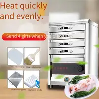 Commercial Steamer Steamed Rice Roll Machine 5000W Large Power Electric Steam Furnace Stainless Steel Steamed Rice Roll Stove 1