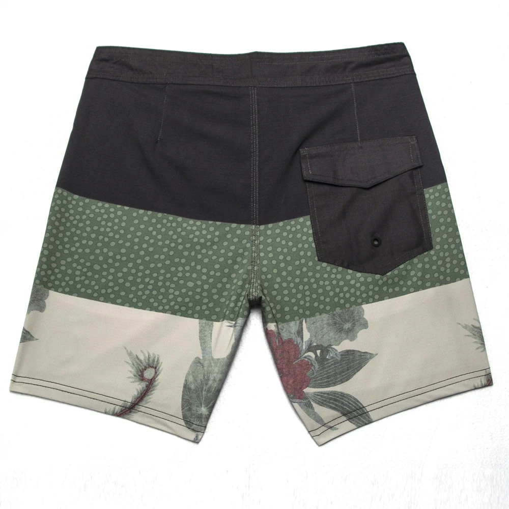 High Quality Summer Fashion Floral Retro Men's Surf Swim Boardshorts Stretch Quick-dry Waterproof Fitness Running Sport Trunks 2