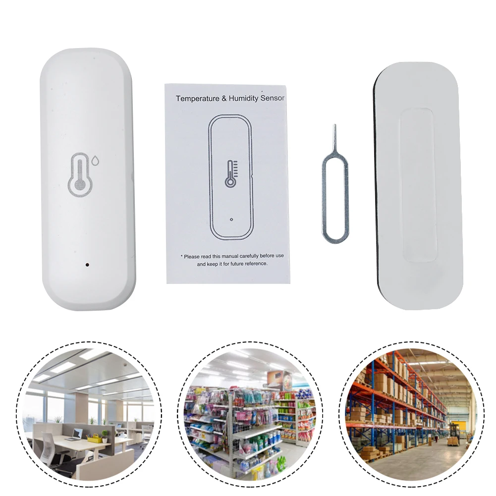 

70*24*19mm TUYA Smart Wifi Temperature And Humidity Detector Indoor Wireless For Smart Home Work Home Improvement